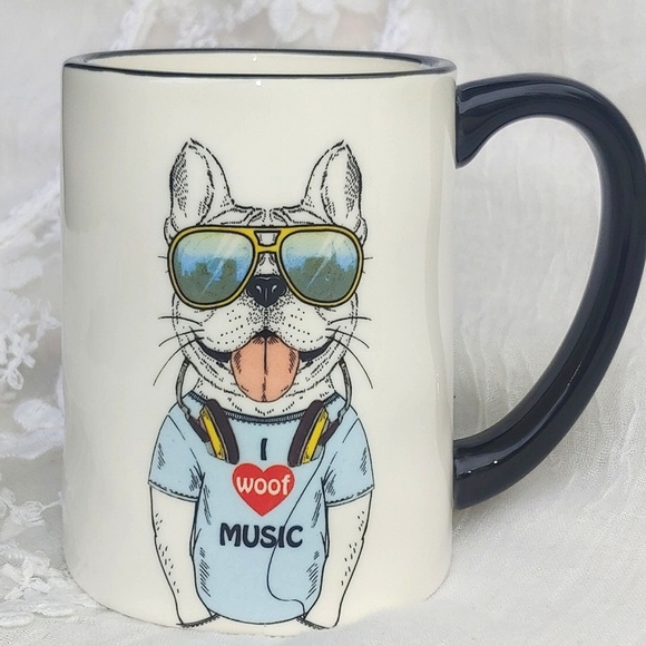 Music Loving Terrier Pup Ceramic Coffee Mug - Picture 10 of 11